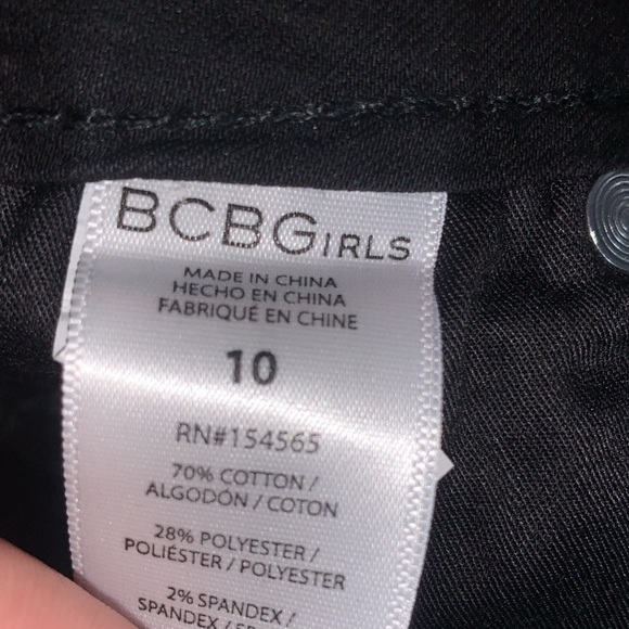 Black Girls size 10 BCBG jeans like new - Picture 3 of 6